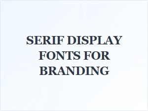 Serif Display Fonts for Branding Trends